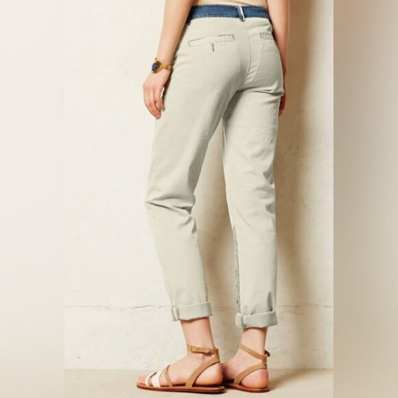 ANTHROPOLOGIE HYPHEN LACE MINT GREEN CHINOS by PILCRO 26 - Picture 3 of 16